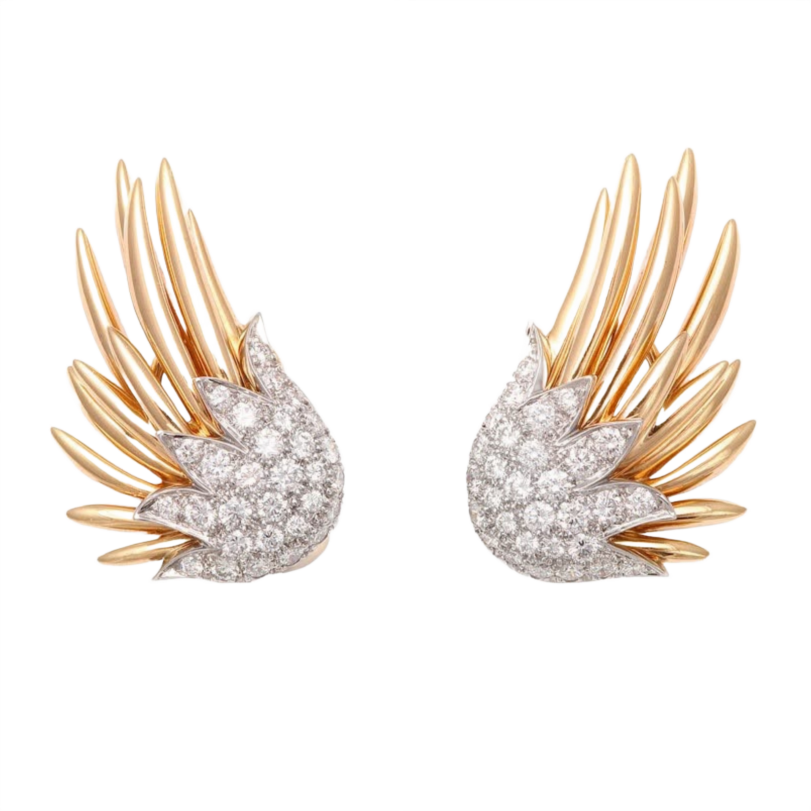 Deepika’s Royal Phoenix Wing Earrings in 18k Gold Finish