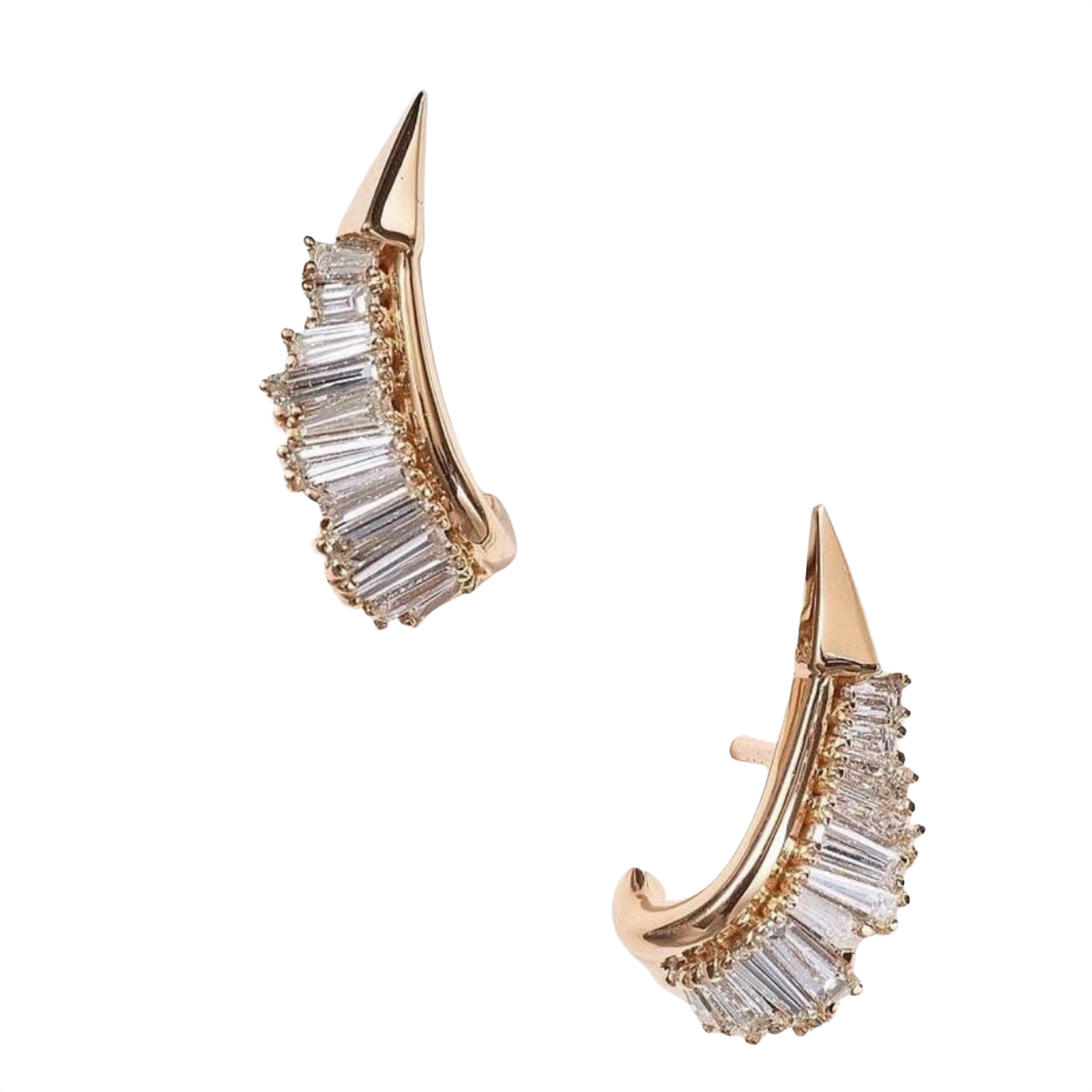 Priyanka’s Edgy Baguette Claw Earrings