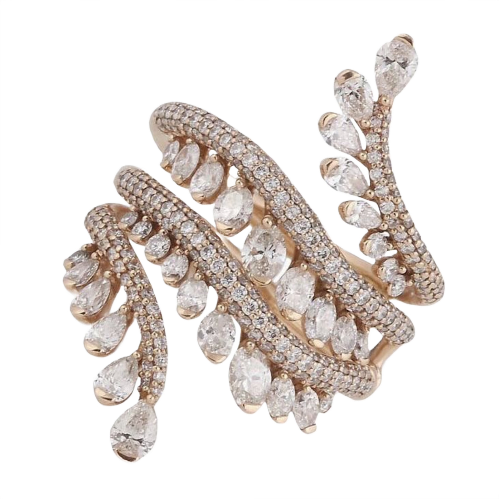 Sonam’s Royal Pear & Marquise Multi-Tier Spiral Ring