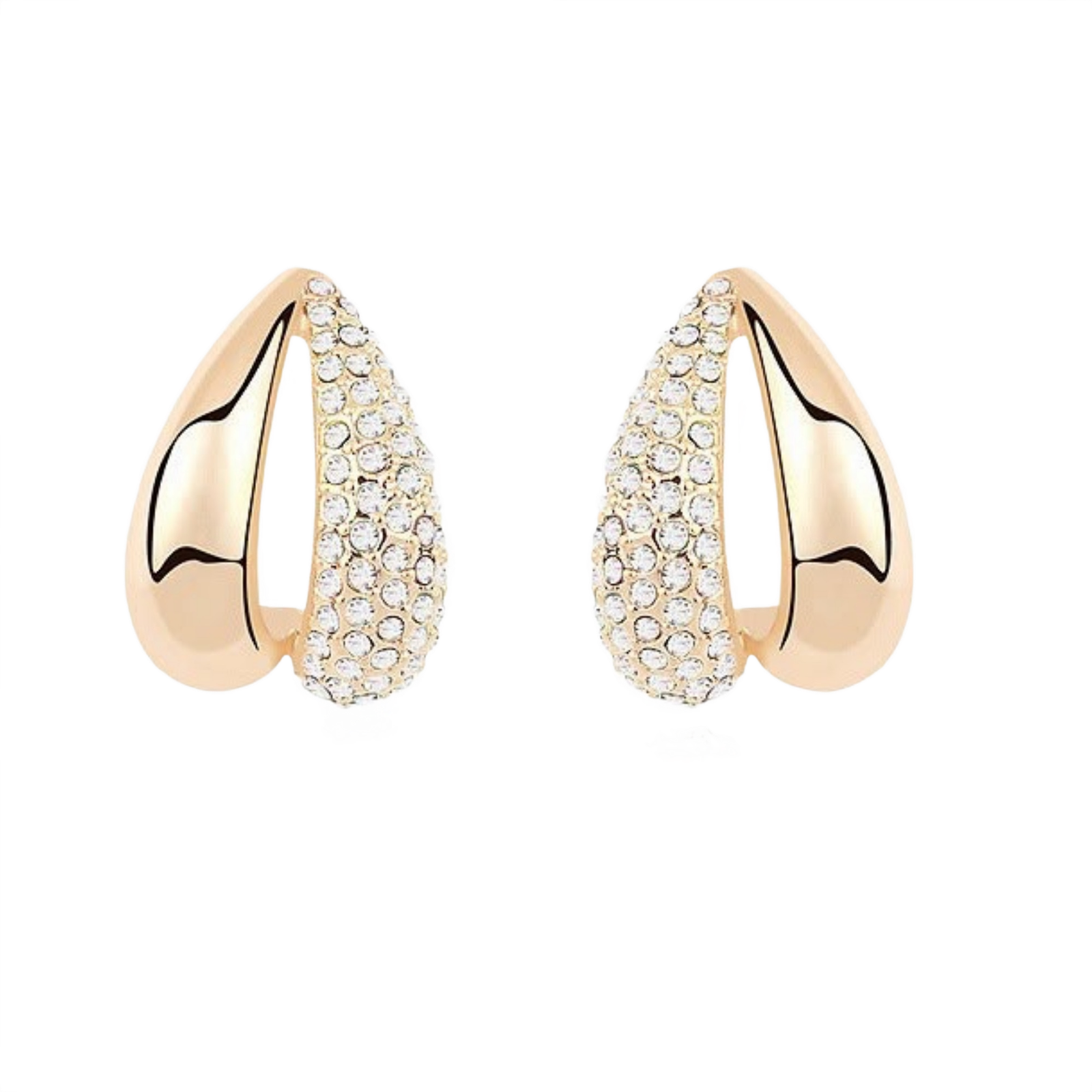 Rosie Huntington Teardrop Pavé Huggie Hoops