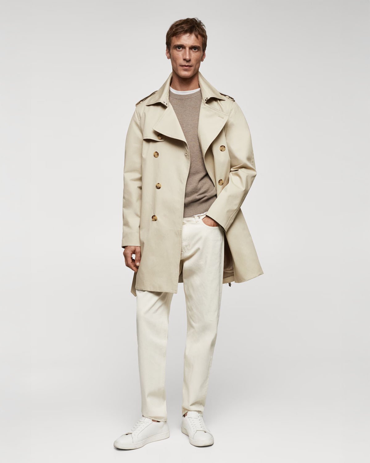 Classic water-repellent trench coat
