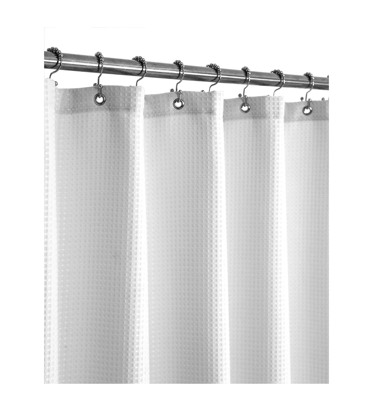 Barossa Design Waffle Weave White Shower Curtain